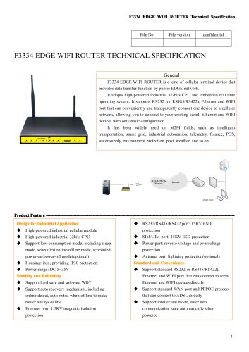 F3334 Industrial EDGE WIFI router