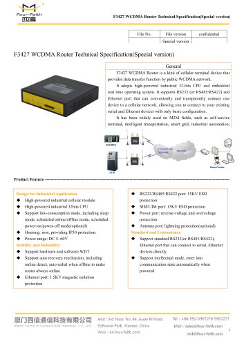 F3427 Industrial Design WCDMA ROUTER