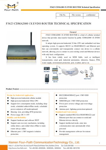 F3623 Industrial CDMA2000 1X EVDO ROUTER