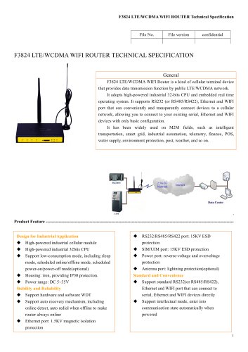 F3824 Industrial 4G wifi router,LTE/EVDOA Router