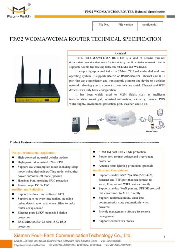 F3932 WCDMA&HUSPDA Industrial 3g ROUTER