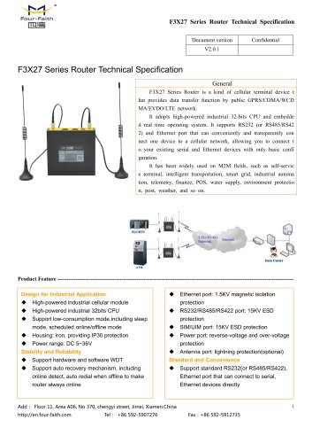 F3X27 Series Router Technical Specification V2.0.1