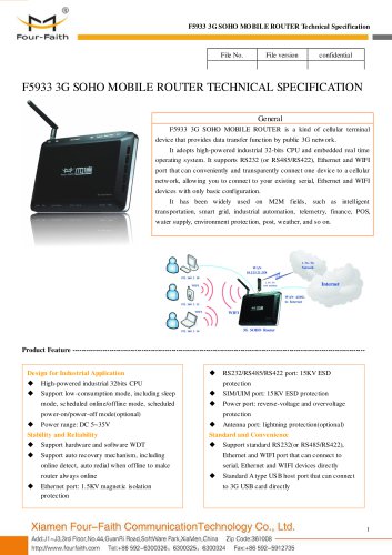 F5933 Industrial 3G SOHO ROUTER