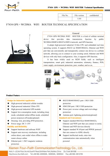 F7434 industrial GPS+WCDMA WIFI ROUTER