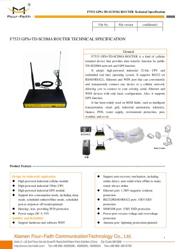 F7533 GPS+TD-SCDMA M2M GPS ROUTER