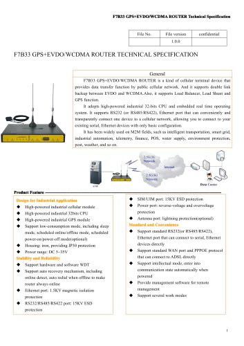 F7B33 GPS+WCDMA&EVDO Industrial ROUTER