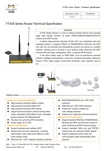 F7X26 Series Router Technical Specification V2.0.0