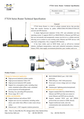 F7X36 Series Router Technical Specification V2.0.0