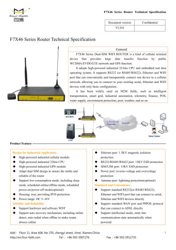 F7X46 Series Router Technical Specification V2.0.0