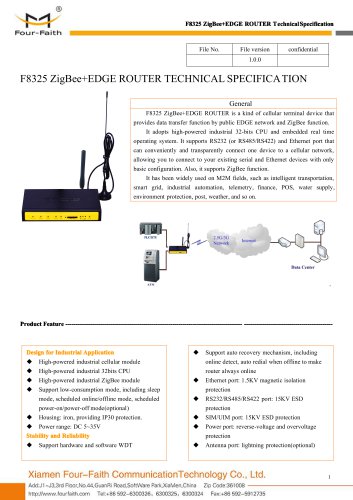 F8325 ZigBee+EDGE ROUTER SPECIFICATION