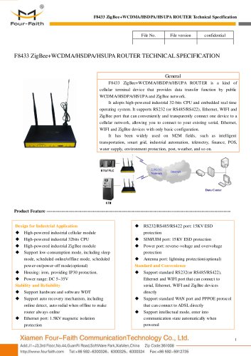 F8433 ZigBee+WCDMA ROUTER