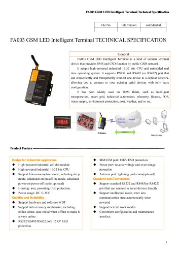 FA003 GSM LED Intelligent Terminal