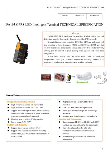 FA103 GPRS LED Intelligent Terminal