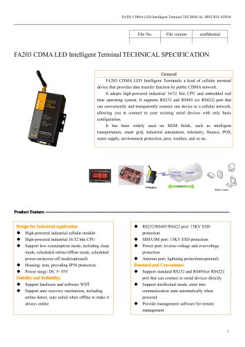 FA203 CDMA LED Intelligent Terminal