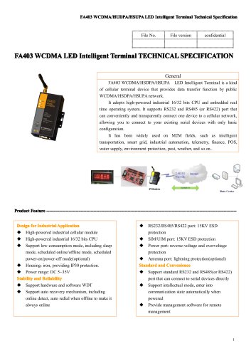 FA403 WCDMA LED Intelligent Terminal