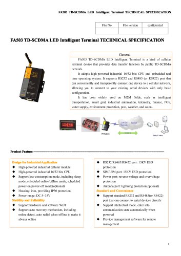 FA503 TD-SCDMA LED Intelligent Terminal