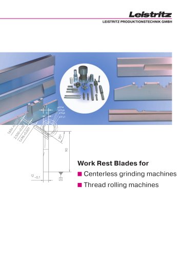 Leistritz work rest blades brochure