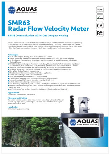 SMR63 Radar Flow Velocity Meter