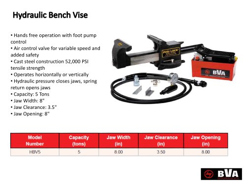 Hydraulic Bench Vise