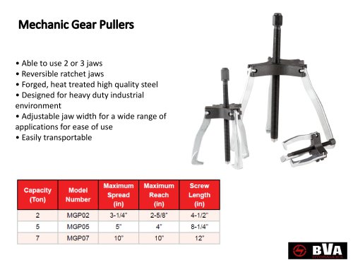 Mechanical Gear Pullers