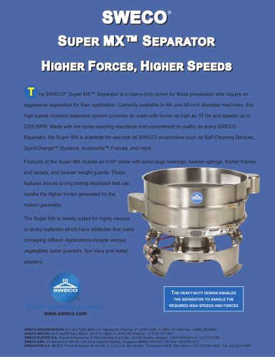 Round Separators Super MX Brochure