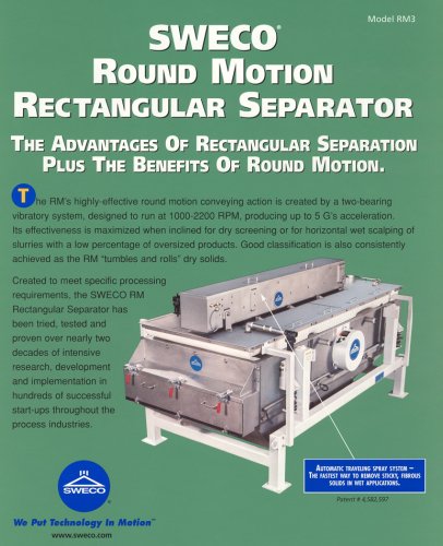 Sweco Round Motion Rectangular Separator