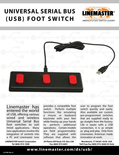 UNIVERSAL SERIAL BUS (USB) FOOT SWITCH