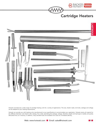 Cartridge and immersion heaters