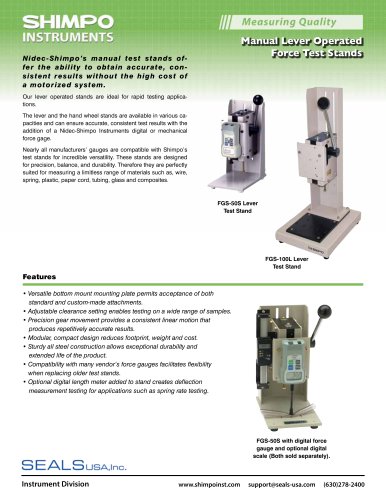 FGS-100L Manual Force Test Stand