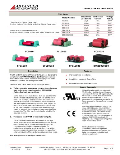 INDUCTIVE FILTER CARDS