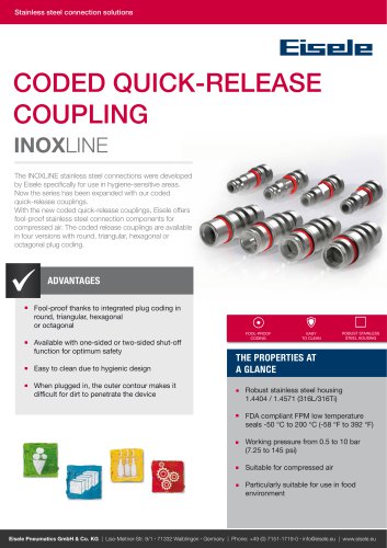 INOXLINE Coded quick-release coupling