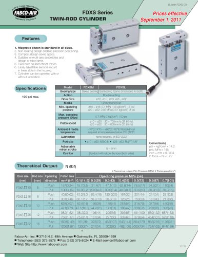 FDXS Twin Rod Catalog