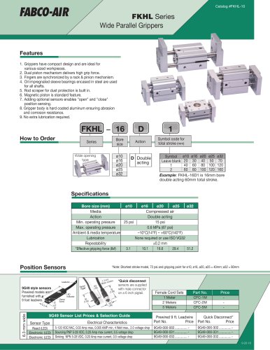 FKHL Series Wide Parallel Grippers