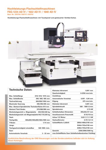 Rettificatrice ad alte prestazioni FSG1224ADIV-1632ADIV-1640ADIV