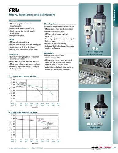 Marsh Bellofram PCD Division Air Filters, Regulators and Lubricators