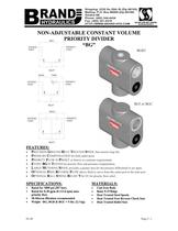 BG - Non-adjustable constant volume priority divider, 0-30 gpm