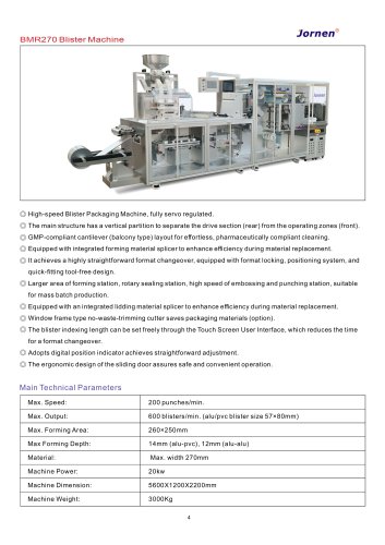BMR270 Blister Machine