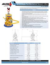 M75S Single Pad Mechanical Vacuum Lifters