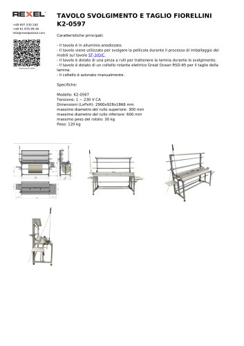 FOLIENABWICKEL- UND SCHNEIDETISCH K2-0597