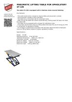 PNEUMATIC LIFTING TABLE FOR UPHOLSTERY ST-3/B