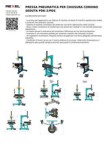 PRESSA PNEUMATICA PER CHIUSURA CORDINO SEDUTA PDK-2/PDS