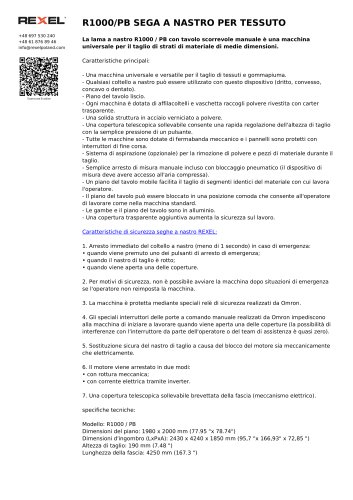 R1000/PB SEGA A NASTRO PER TESSUTO