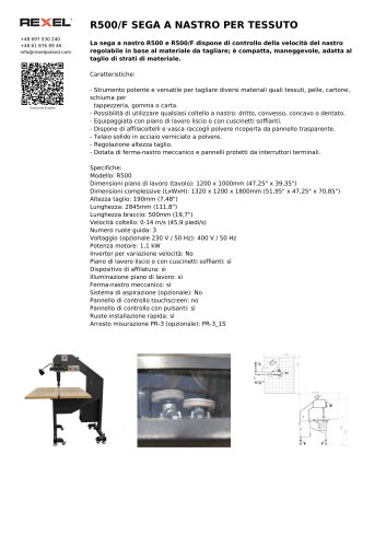 R500/F SEGA A NASTRO PER TESSUTO