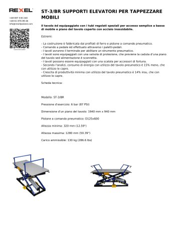 ST-3/BR SUPPORTI ELEVATORI PER TAPPEZZARE MOBILI