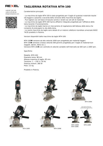 TAGLIERINA ROTATIVA NTH-100