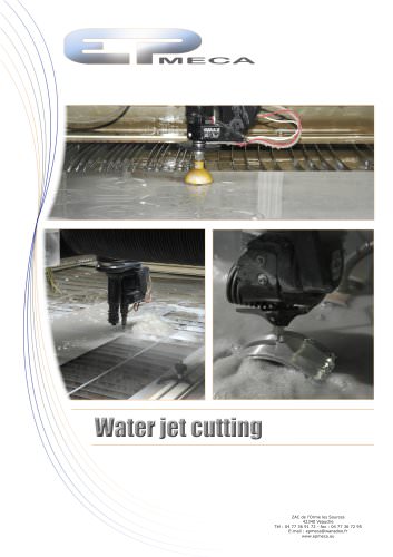 Water jet cutting