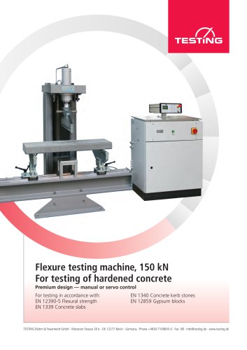 Flexure testing machine