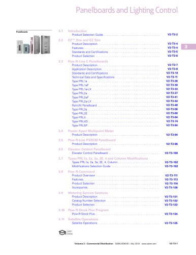 Panelboard and lighting control catalog