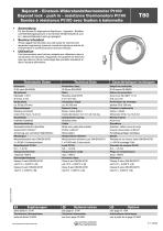 Bayonet lock - push in - resistance thermometers Pt100 T80