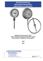 Gas in metal-expansion thermometers with  alarm contacts